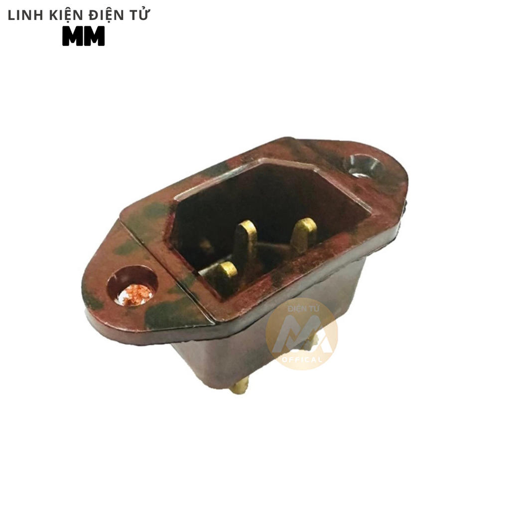 Ổ cắm nguồn AC 3 chân, chân đồng hàng chất lượng - Dùng trong amply
