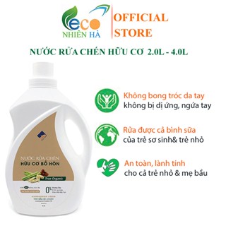  Nước rửa chén hữu cơ bồ hòn ECOCARE 2L  4L tinh dầu thiên nhiên an toàn da tay rửa sạch dầu mỡ 