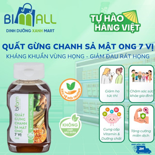  Quất gừng chanh sả mật ong 7 vị BIFARM giảm đau rát họng hỗ trợ làm giảm ho hũ 350ml 