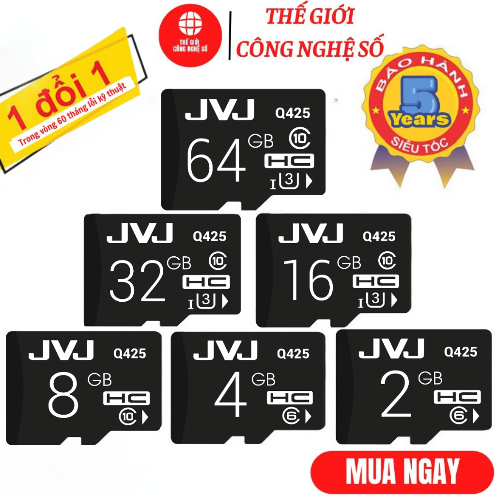 Thẻ nhớ 128Gb 64GB 32GB 16Gb 8Gb 4Gb 2Gb, Thẻ nhớ điện thoại, Thẻ nhớ camera, loa đài -  Bảo hành 5 năm 1 đổi 1