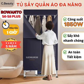 Tủ Sấy Quần Áo Rowanto S8 Plus - Công Suất 1850W Sấy Khô Phẳng Đồ Nhanh Chóng Cho Gia Đình