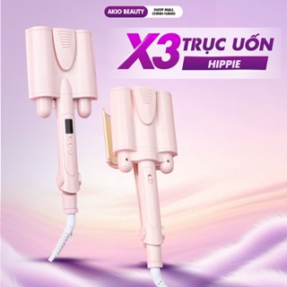 Máy làm tóc hippie 3 trục AKIO BEAUTY  màn LCD Sizw 26mm