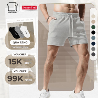 Quần short thể thao nam basic BAMIHOME chất vải nỉ chân cua khô thoáng, thoải mái QN08