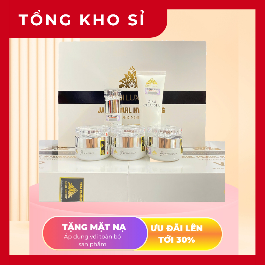 [Chính hãng] Bộ nám Gimi Luxury Vip cải thiện thâm nám dưỡng trắng da Hàn Quốc - Đầy đủ 3 tem