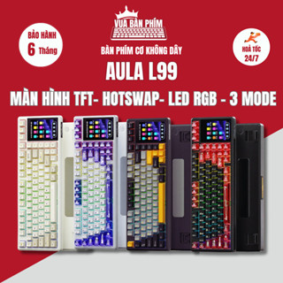  Bàn phím cơ không dây Aula L99 pro màn hình cảm ứng tùy chỉnh  full phím 3mode  mạch xuôi  led rgb hostswap 