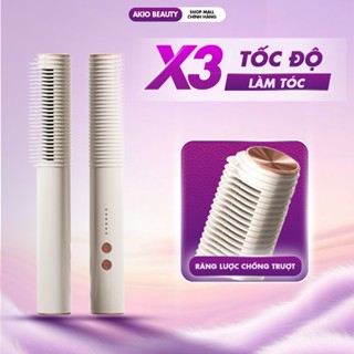Lược Điện Chải Tóc  AKIO 5 Mức Nhiệt Tùy Chỉnh, Tay Cầm Chống Bỏng, Dây Xoay 360°, Thiết Kế Cao Cấp