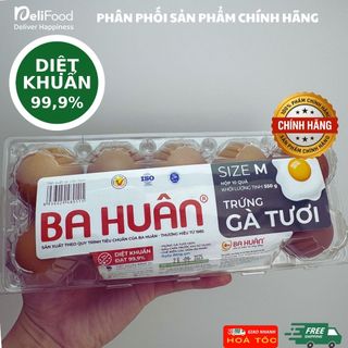 Trứng Gà Tươi Ba Huân - Trứng sạch Diệt Khuẩn 99% - An Toàn cho gia đình mẹ và bé
