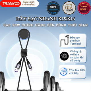 [TRANYOO] Bộ dây sạc chính hãng S15/S16 PD20W và  P21 PD60w Chất Liệu Bền Bỉ, An Toàn,Chống Oxy hóa