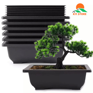   Hàng VN nguyên sinh  Chậu Nhựa Trồng Cây BonSai Hình Vuông   Chữ Nhật. Phù hợp chồng cây cảnh phòng khách văn phòng 