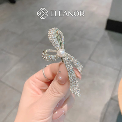 Kẹp tóc nữ Eleanor Accessories hình nơ đính đá sang trọng phụ kiện tóc kẹp tóc mái 10583