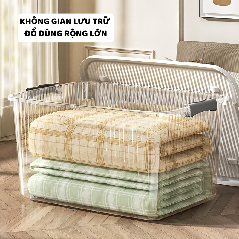 Hộp Đựng Đồ Trong Suốt ENODA HOME, Thùng Nhựa 5 Kích Thước Đựng Đồ Đa Năng Có Nắp Quai Cài Chắc Chắn Q110 | BigBuy360 - bigbuy360.vn
