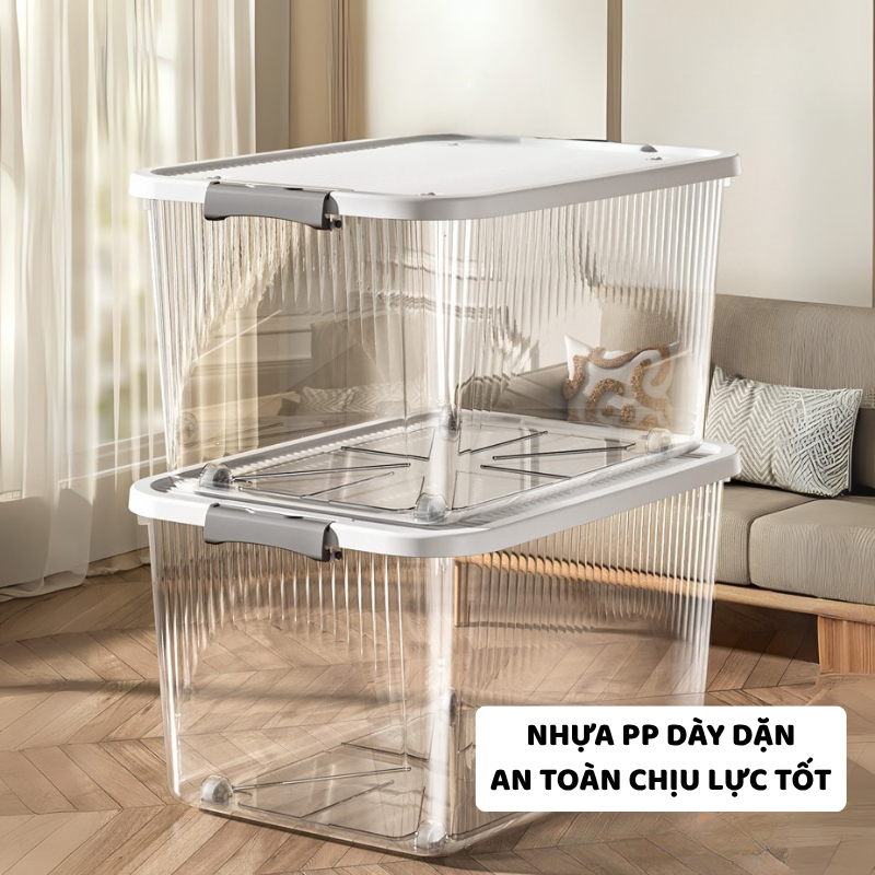 Hộp Đựng Đồ Trong Suốt ENODA HOME, Thùng Nhựa 5 Kích Thước Đựng Đồ Đa Năng Có Nắp Quai Cài Chắc Chắn Q110 | BigBuy360 - bigbuy360.vn