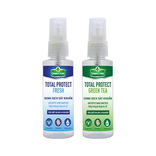 Dung Dịch Rửa Tay Khô Green Cross Làm Sạch Tay Kháng Khuẩn Khử Mùi Hương Tự Nhiên - Trà Xanh 70ml