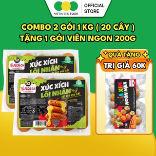 [Mua 2 Tặng 1] Combo 2 Gói Xúc Xích Alaca Vietinter Foods Lõi Nhân Phô Mai Bắp 1KG (Gói 500g)