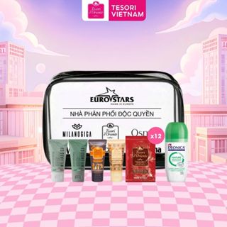 Travel set du lịch Combo Dầu gội xả Milanogica 25ml & Sữa tắm Tesori 25ml & Dưỡng thể Tesori 20ml & Lăn khử mùi Deonica