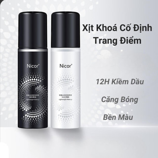 Xịt khoá trang điểm NICOR, xịt khoá makeup cố định lớp trang điểm kiểm soát dầu chống thấm nước nội địa trung