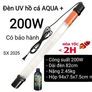  Đèn UV 200W AQUA SUV+ Diệt Khuẩn Rêu Tảo Hồ Cá Koi Xử Lý Nước Thải 7 Ngày | Diệt Tảo SEAWEED 500ML 