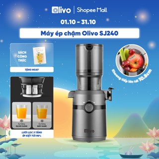Máy Ép Chậm OLIVO SJ240 - Máy Ép Trái Cây, Rau Củ Kiệt Bã 98% - Làm Kem Hoa Quả - Cổ Ép Rộng - Dễ Vệ Sinh