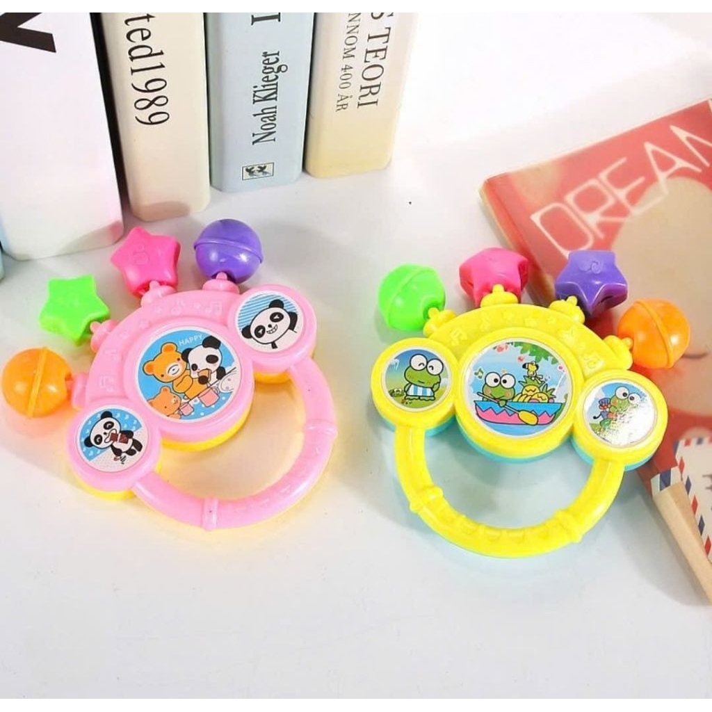 Đồ Chơi Xúc Xắc Gấu 5 Chuông Cho Bé Từ 3 Tháng