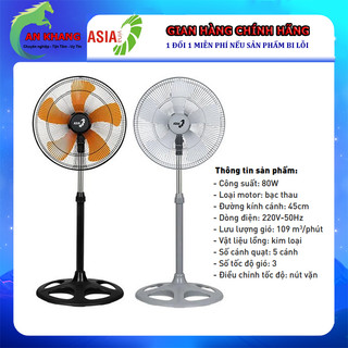  Quạt đứng Asia vina Bán công nghiệp VY589790 VY589890 - Cánh 45cm 80W - Hàng chính hãng 