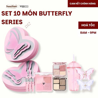   HOẢ TỐC 8AM - 21PM  Set Makeup 10 Món VEECCI Butterfly Series 