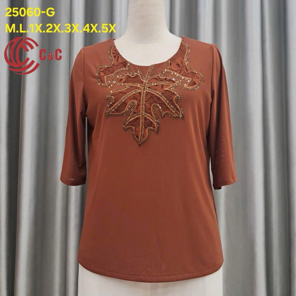 BIG SIZE 100kg-Áo Kiểu Nữ Trung Niên Form Rộng Giấu Bụng 7 Size 50-100kg