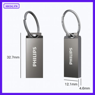 USB 3.2 PH 16GB/32GB/64GB/128GB – Vỏ Kim Loại Mini Móc Khóa Chống Nước Siêu Bền