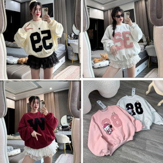 Áo sweater ADL nỉ l1 form boxy 2 màu xám, be cho nữ phong cách trẻ trung