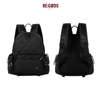 Balo NOIR Regods chần bông thời trang nam nữ – balo đen chống sốc – đựng laptop 15 inch – đi học,