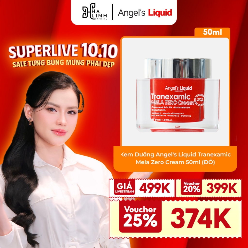 [Võ Hà Linh x Angel's Liquid] Kem Dưỡng Angel's Liquid Tranexamic Mela Zero Cream 50ml (ĐỎ)