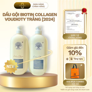 Dầu Gội Biotin Collagen Voudioty Trắng 2024 Phục Hồi Nhanh Cho Tóc Nhuộm Và Uốn 500 1000ml