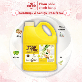  Nước Rửa Chén Thơm Sạch Kin Kít Toop Clean 1L và 1,5L - Tinh Chất Thảo Mộc An Toàn Da Tay 