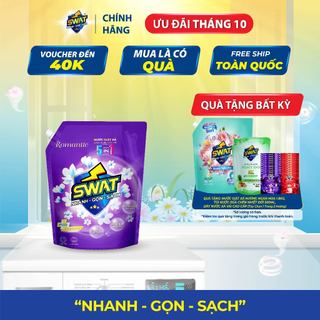  Túi Nước Giặt Xả SWAT 5in1 Hương Romantic Siêu Thơm 3.5kg 