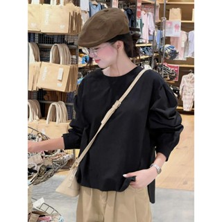 Áo sơ mi thô cổ tròn tay bồng dáng rộng Miho Studio