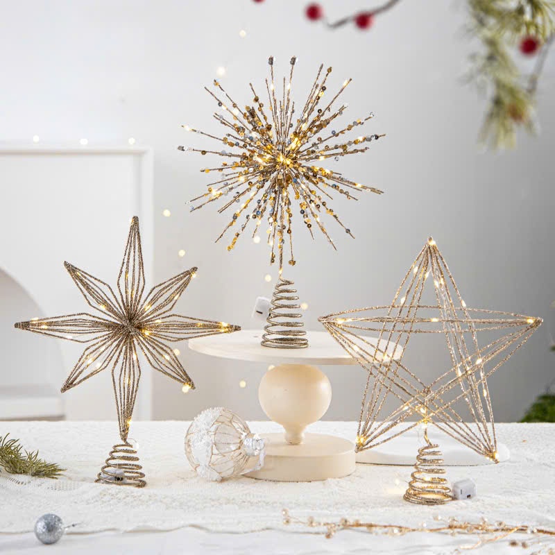 Phu Kiện Trang Trí Đỉnh Cây Thông SD09 Trang Trí Cây Thông Noel Phụ Kiện Giáng Sinh