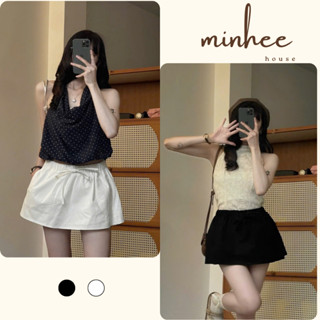  Chân Váy Chữ A Kaki Minhee Váy Dáng Ngắn Kèm Quần Có Dây Rút Xoè Nhẹ Nhàng T218 
