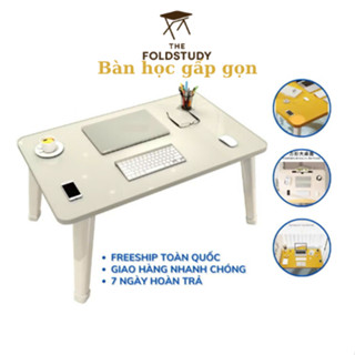  Bàn học gấp gọn mini ngồi bệt bàn học gập gọn chân nhựa để giường để học kích thước 40x60cm 