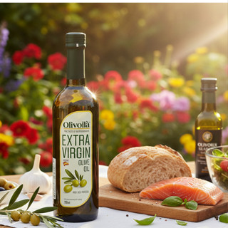  Dầu oliu nguyên chất ép lạnh extra virgin Olivoila 750ml nhập khẩu châu Tây Ban Nha 