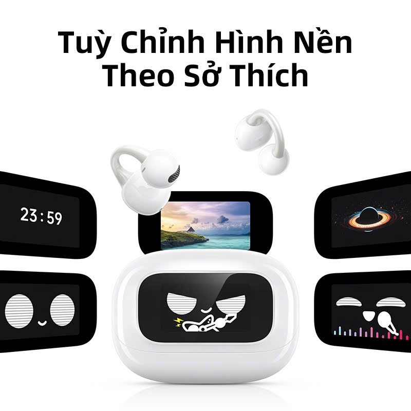 Tai nghe Bluetooth 5.4 Kẹp tai Ugreen S6 ClipBuds Magic | Màn hình màu | Kết nối 2 thiết bị | WS208 | BigBuy360 - bigbuy360.vn