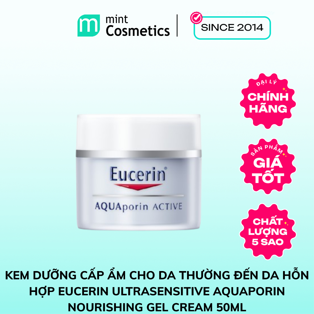Kem dưỡng cấp ẩm cho da thường đến da hỗn hợp Eucerin Ultrasensitive Aquaporin Nourishing Cream 50ml