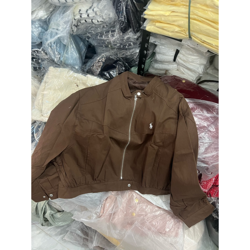 [HÀNG QC về sẵn] Áo khoác khaki 2 lớp thêu LOGO NGUA cổ trụ sang chảnh #622 | BigBuy360 - bigbuy360.vn