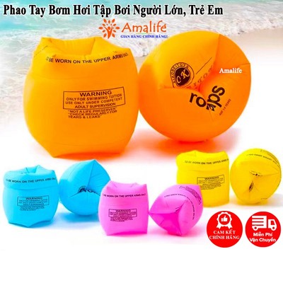 2 Chiếc Phao Tay Tập Bơi Cho Trẻ Em và Người Lớn Chọn Màu, Phao Bơi Cho Bé, Phao Tay Người Lớn Hãng Amalife