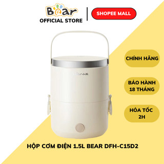  Hộp đựng cơm văn phòng inox BEAR DFH-C15D2 đa năng cắm điện nấu hấp  hâm nóng thức ăn BH 18 tháng 