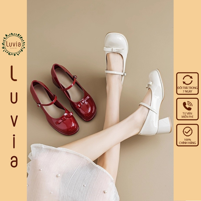 Giày cao gót 5 phân Mary Jane phối nơ thời trang Luvia 230CG