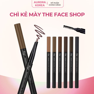  Chì kẻ mày TFS Chì kẻ mày 2 đầu The Face Shop Designing Eyebrow Pencil thiết kế đầu vát dễ tán lâu trôi - Aurora Korea 