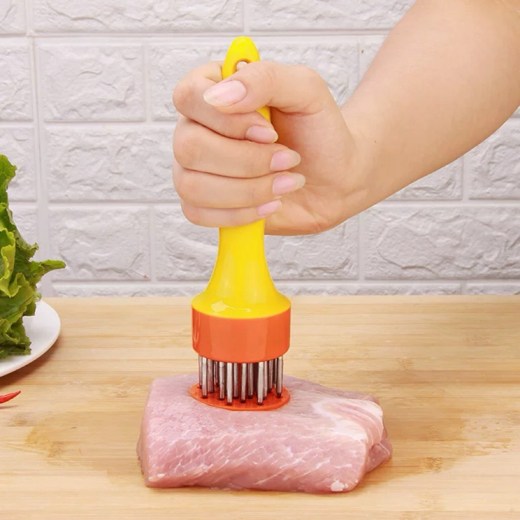 Cây Xăm Da Heo Tròn Tay Cầm Nhựa – Dụng Cụ Làm Thịt Heo Quay Giòn - Cây Xăm Da Heo Quay