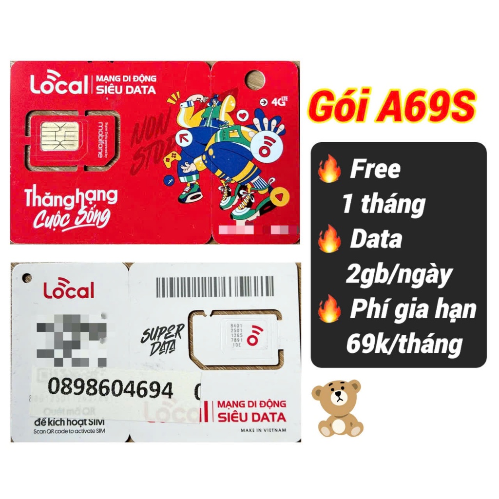 Sim 4G MOBI miễn phí 1 tháng xài mạng 6gb/ngày