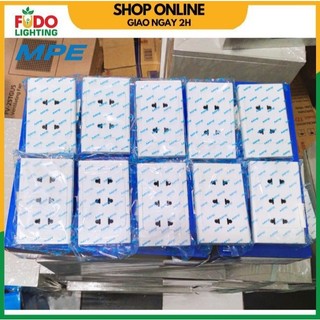 Combo 10 Ổ cắm điện MPE A20 mặt 2, mặt 3 ổ cắm, ổ đôi 3 chấu hàng chính hãng