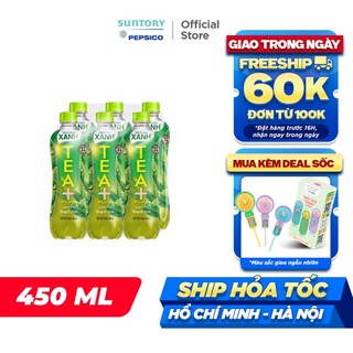  Lốc 6 Chai Trà Ô Long Xanh Tea+  450ml chai  