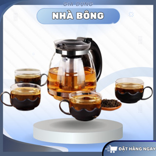   Giá sập sàn  Bộ ấm trà thuỷ tinh tặng kèm 4 cốc 